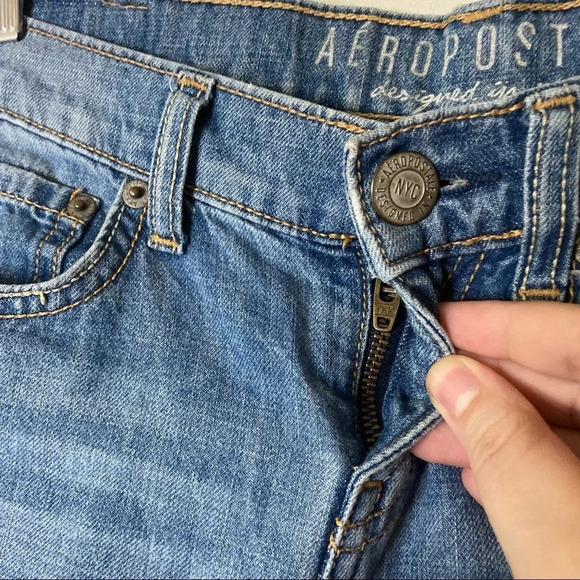 Boyfriend Jeans Denim 100% Cotton Distressed Regular Women Sz 00 Casual Everyday - Picture 9 of 12